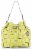 Vittoria Gotti Modna Torebka Skórzana Unikatowy Shopper Made in Italy Limonkowa